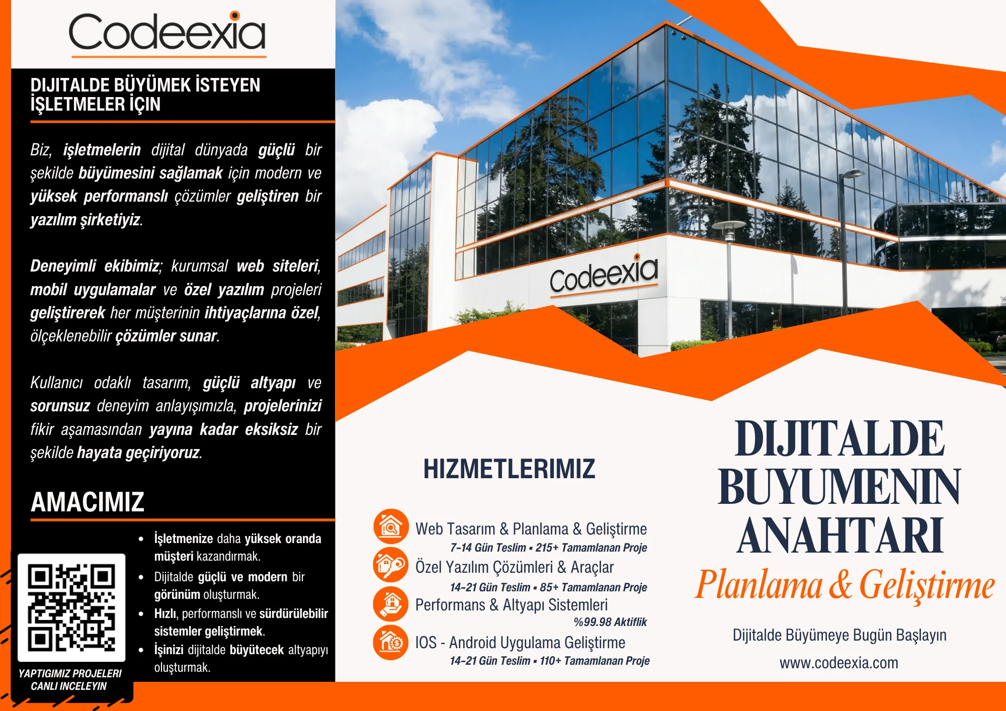 Codeexia Hizmetlerimiz - Web Tasarım, Mobil Uygulama, Özel Yazılım